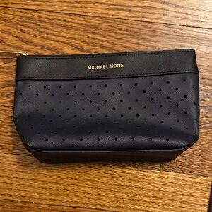 Michael Kors Navy and Black Toiletry Bag